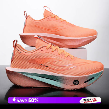 Running Shoes Men Carbon Plate Speciality Marathon Sports Breathable Lightweight Women's Comfortable Nonskid Leisure Sneakers Good Vibrations