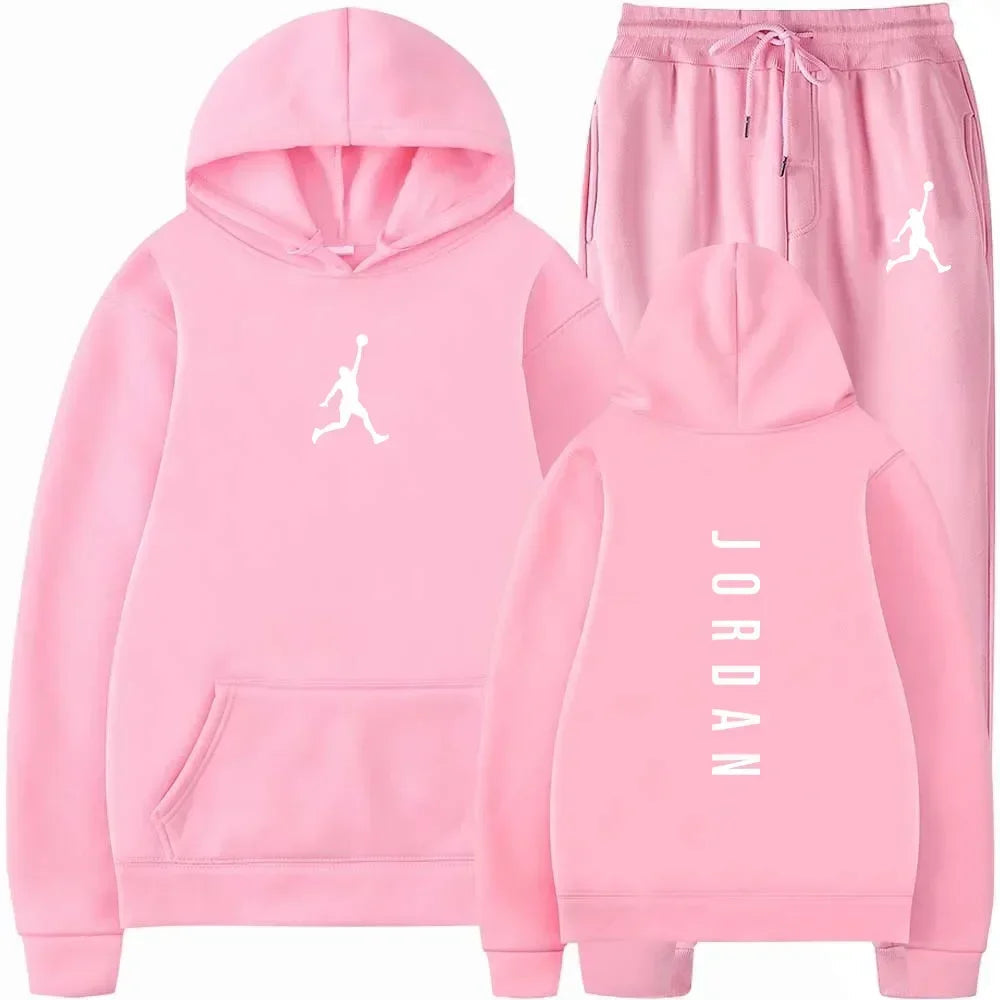 Men's 2025 high-quality sportswear sweatshirt + sweatpants, fashionable sportswear sweatshirt set for spring and autumn Good Vibrations