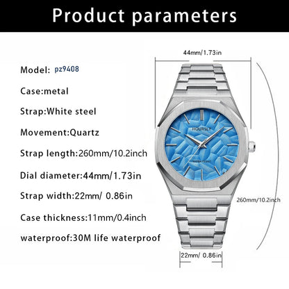 Watch For Men Original Top Brand All Black Stainless Steel Men's Wristwatch Classic Business Waterproof Japan Movement Good Vibrations