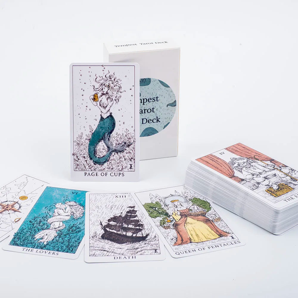 Cat Tarot A 78 Card Deck High Quality English Version Board Game for Easy and Fun Fortune Telling Perfect for Family Gatherings Good Vibrations