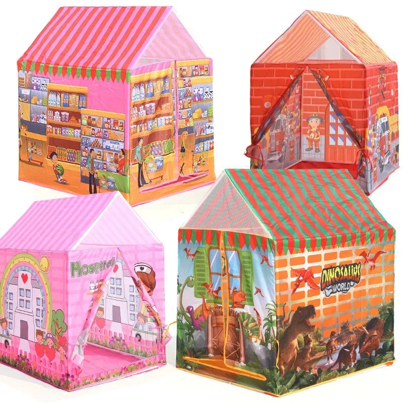 Portable Folding Game Tent Portable Kids Tent Folding s Play House Large Playhouse Indoor Outdoor Christmas Birthday Gifts New Good Vibrations