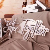 Better Together Neon Sign Wedding Decor Birthday Party Led Lights Wall Hanging Bedroom Personalize Engagement Gifts Neon Lights Good Vibrations