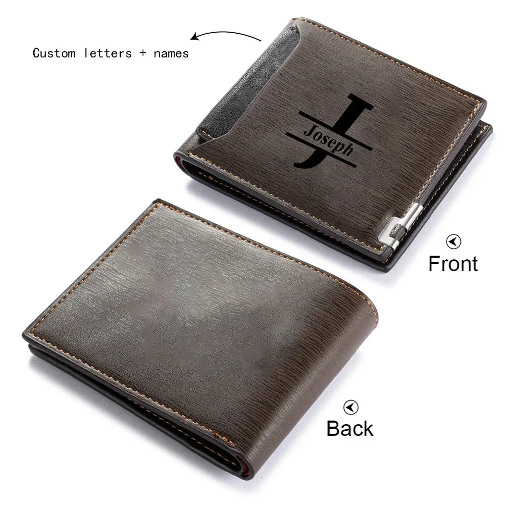 Personalized Photo Wallet for Men Customized Picture Name Wallets for Men Gift for Men Father's Day Valentines Gift for Husband Good Vibrations