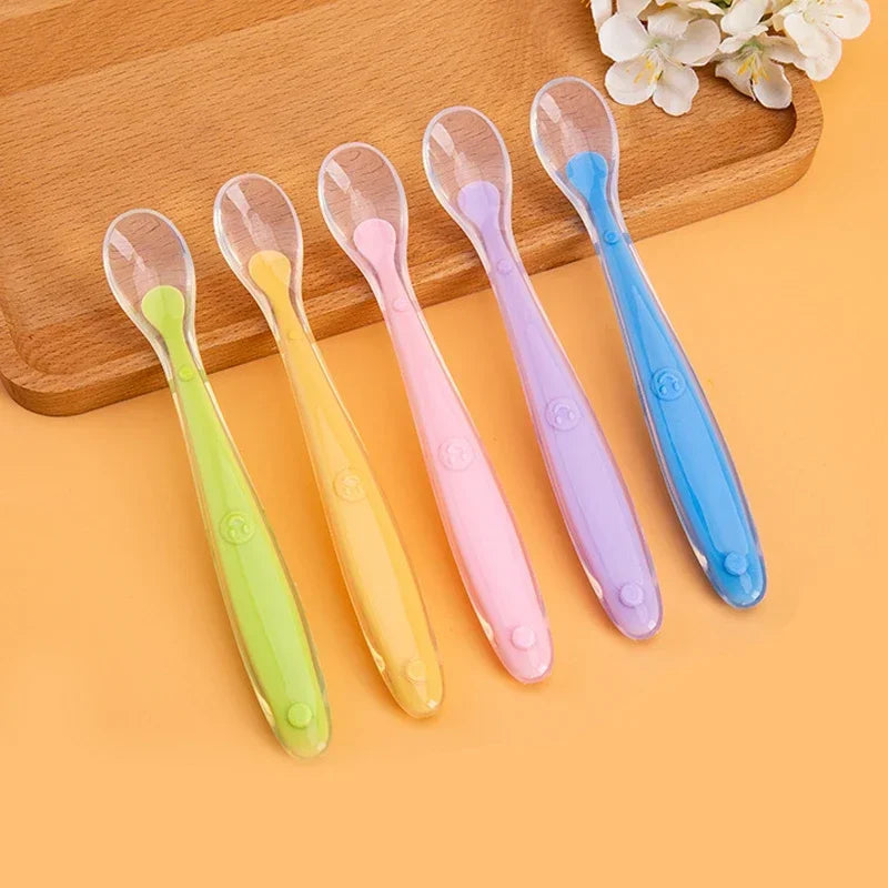 Baby Silicone Soft Spoon Gadgets Feedin Bebe  Baby Items  Baby Food Tiny Spoon Good Vibrations