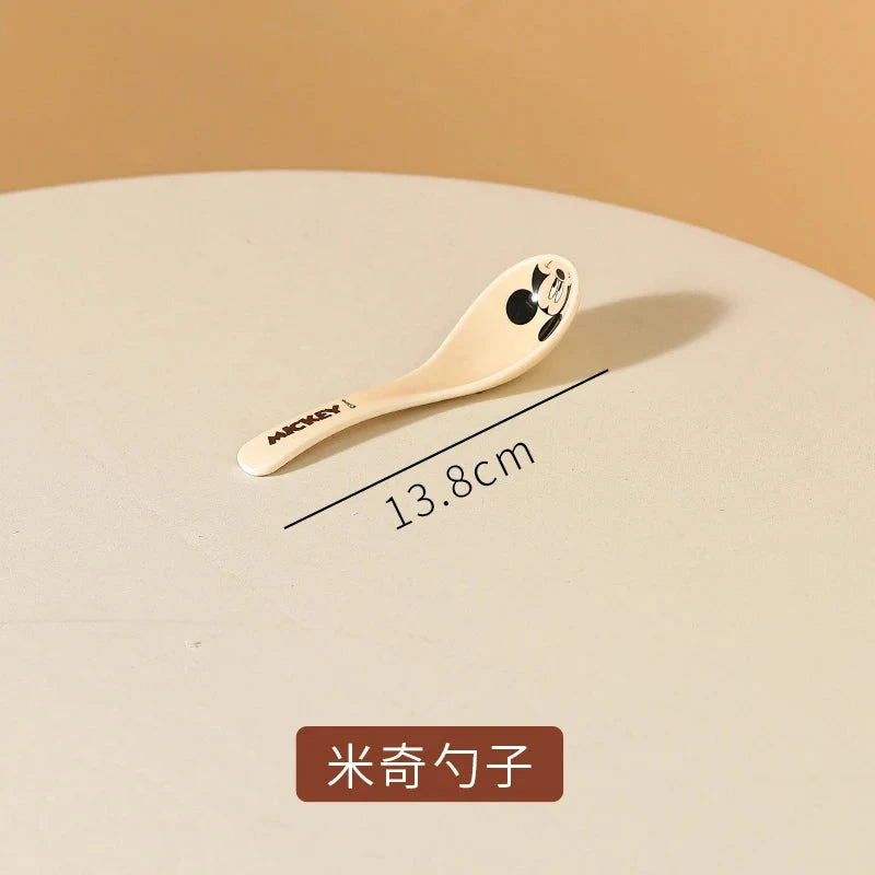 Mickey Minnie Ceramic Tableware Gift Couple Children's Home Cute High-Pretty Tableware Spoon Good Vibrations