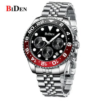 Brand Men's Watches Are High-end Lightweight Luxurious Round Multifunctional Quartz Watches with Solid Steel Straps for Dail Good Vibrations