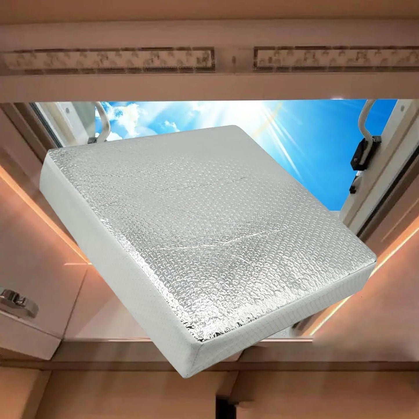 RV Vent Insulator Reflective Waterproof RV Roof Vent Cover Automotive Supplies for Hot Day Winter Camping Road Trip Good Vibrations