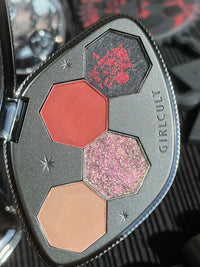 Girlcult 4 Color Eyeshadow Palette Shimmer Black Red Matte Chameleon Eye Shadow Vegan Halloween Make Up Sets Cosmetics Full Set Good Vibrations