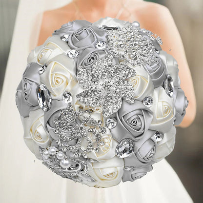 Green Crystal Wedding Bouquet Red Brooch bouquet wedding Wedding flowers Bridal Bouquets Good Vibrations