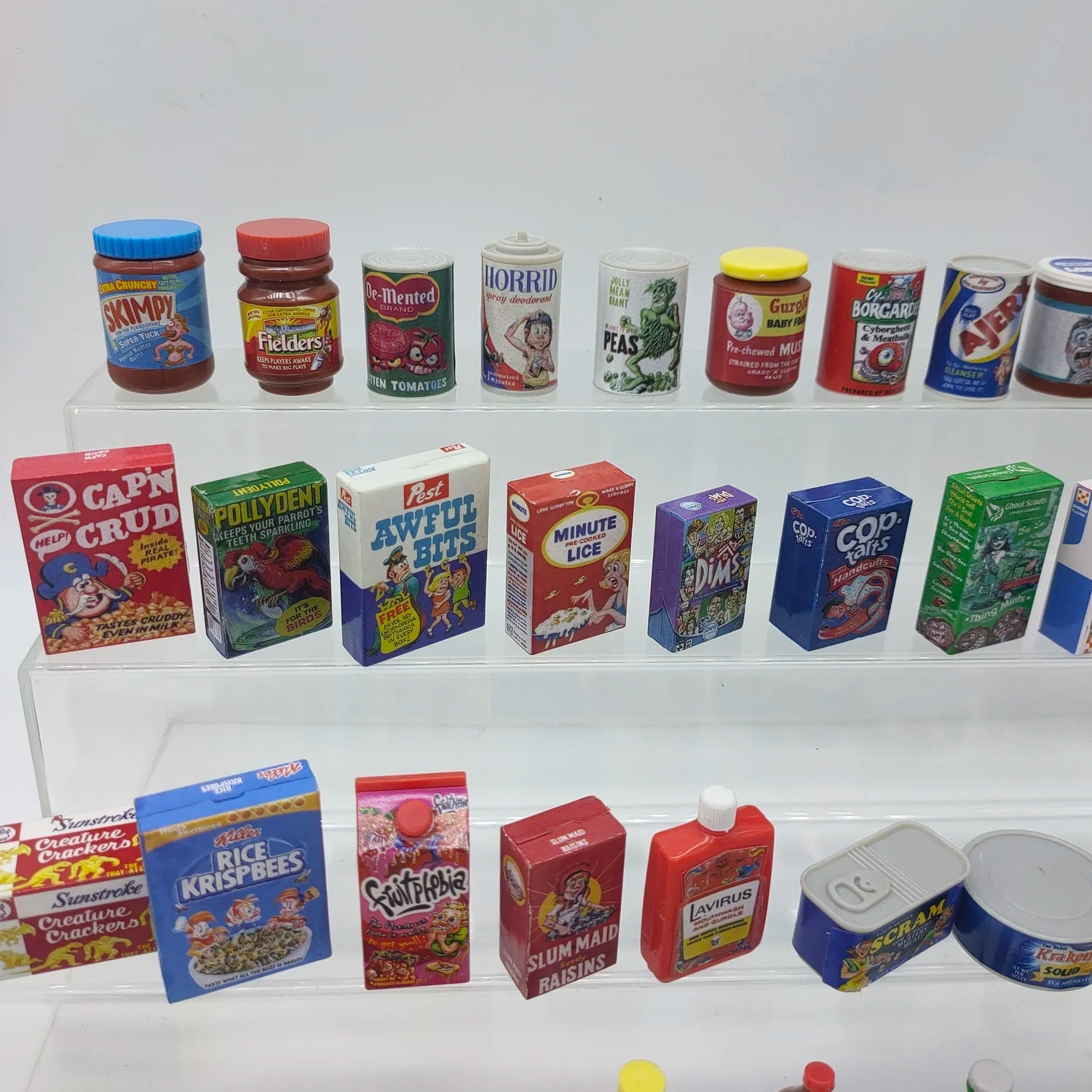 World's Smallest Wacky Packages Minis 3d Puny Products Blind Bag Candy Toy Retro Supermarket Miniature Toy Ornament Kids Gifts Good Vibrations