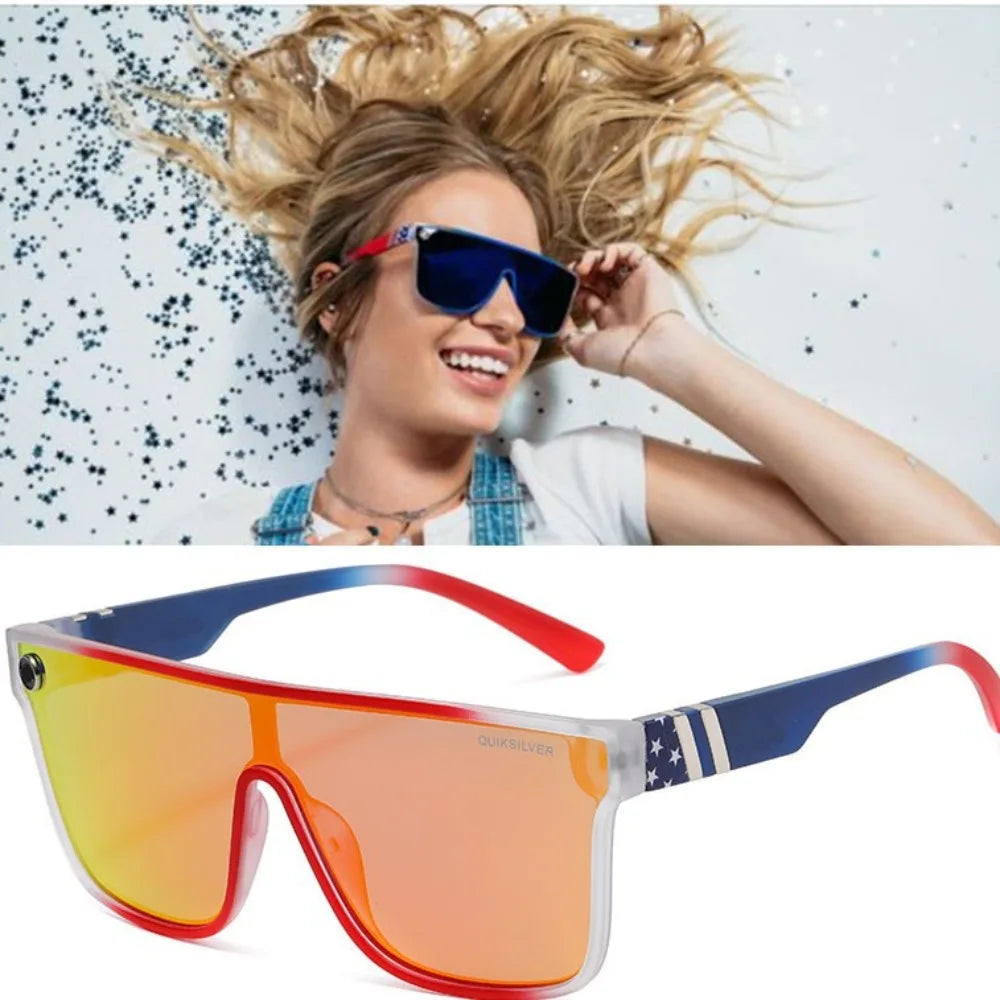 Fashion Sunglasses Men Women Outdoor Large Frame Oversized Sports Goggle Wholesale Beach Sun Glasses Colorful Uv400 Good Vibrations