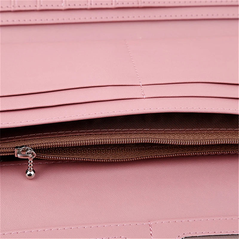 Long Wallet For Girl Multi-functional PU Wallets Women Coin Purse Card Holders Clutch Female Practical Wallets Purses For Gift Good Vibrations