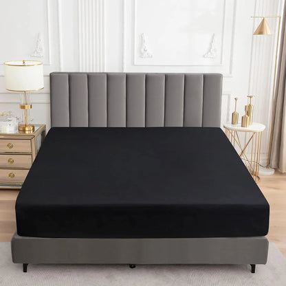 Waterproof Fitted Bed Sheet Comfortable Mattress Protector with Elastic Rubber Band Washable and Easy Care Good Vibrations