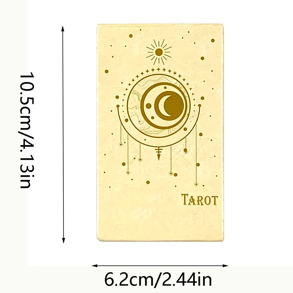 The Classic Tarot Cards Deck A 78Pcs With Paper instruction manual For Easy Beginners, Fate Fortune Divination Party Board Game Good Vibrations