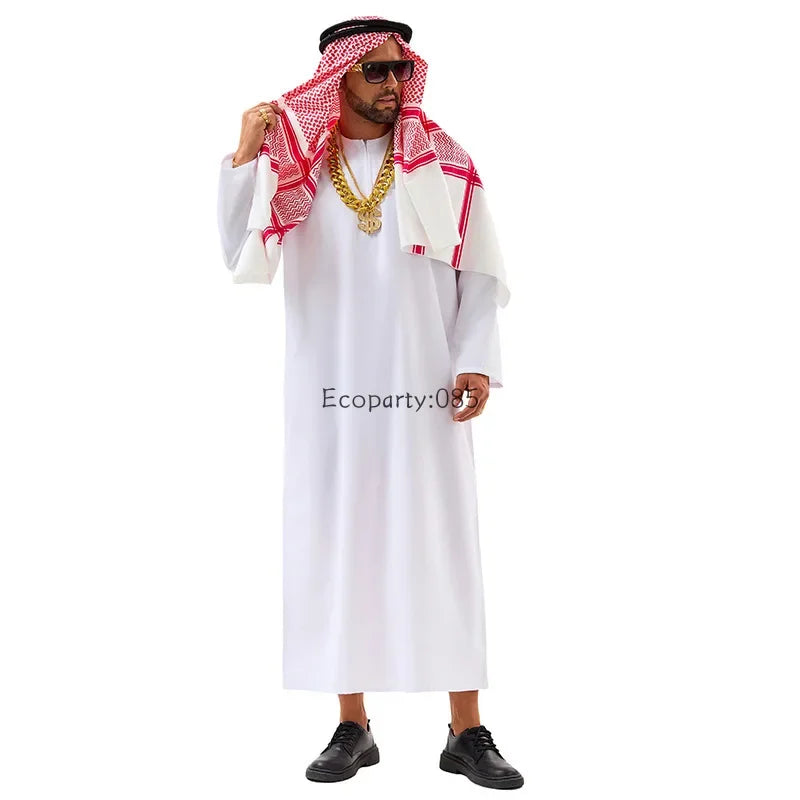 Middle East Arabic Style Costume Suit Robes Men and Women Dubai Tycoon UAE Cosplay Costume Stage Performance Costumes 2025 New Good Vibrations