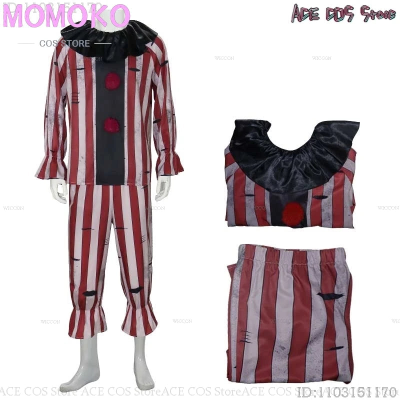 Halloween Horror Scary Clown Nightmere Party Creepy Killer Clown Cosplay Costume Red Wig Party Carnival Women Masquerade Outfit Good Vibrations