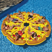 Inflatable pizza float, summer adult water recliner float, colorful entertainment float bed, pool mounted swimming float  i Good Vibrations