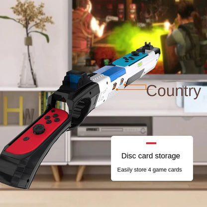 for Nintend Switch NS/NS OLED Gun Shape Handgrip Sense Joystick Game Controller Gamepad Joypad Gaming Accessories Good Vibrations