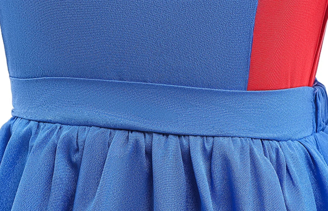 Halloween Costume Sets For Children Cartoon Bros Cosplay Dress+Top+Hat+Fake Beard Birthday Girls Party Dresses Carnival Clothing Good Vibrations