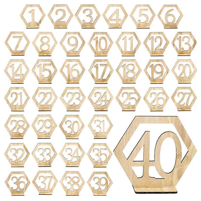 Wedding Number Wooden Table Place Card Rustic Wedding Engagement Reception Seat Decoration Number Signs Event Party Supplies Good Vibrations