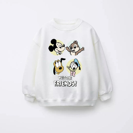 Fashion Children Costumes Lovely Cartoon Print Leisurewear Boys And Girls For 0-6 Years Breathable Loose Cotton Long Sleeves Good Vibrations