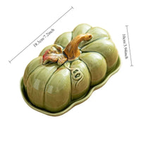 1PCS Pumpkin Ceramic Dinner Plate for Fruit Cake Snack Serving Kitchen Table Restaurant Use Ceramic Material Good Vibrations