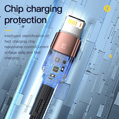 Essager Fast Charging For iPhone Usb Cable 11 12 13 Pro Max Mini Xs Xr X SE 8 7 6 Plus 6s 5 5s 2.4A Wire For iPhone Charger Cord Good Vibrations