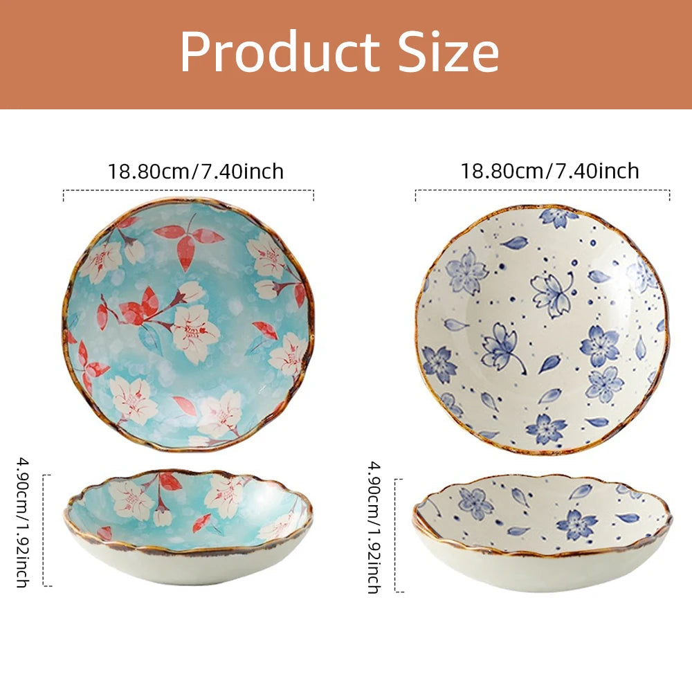 Ceramic Plates, Japanese Ddishes, Home Tableware, Creative Round Dishes, Dinner Plates, High-quality Deep Plates Good Vibrations