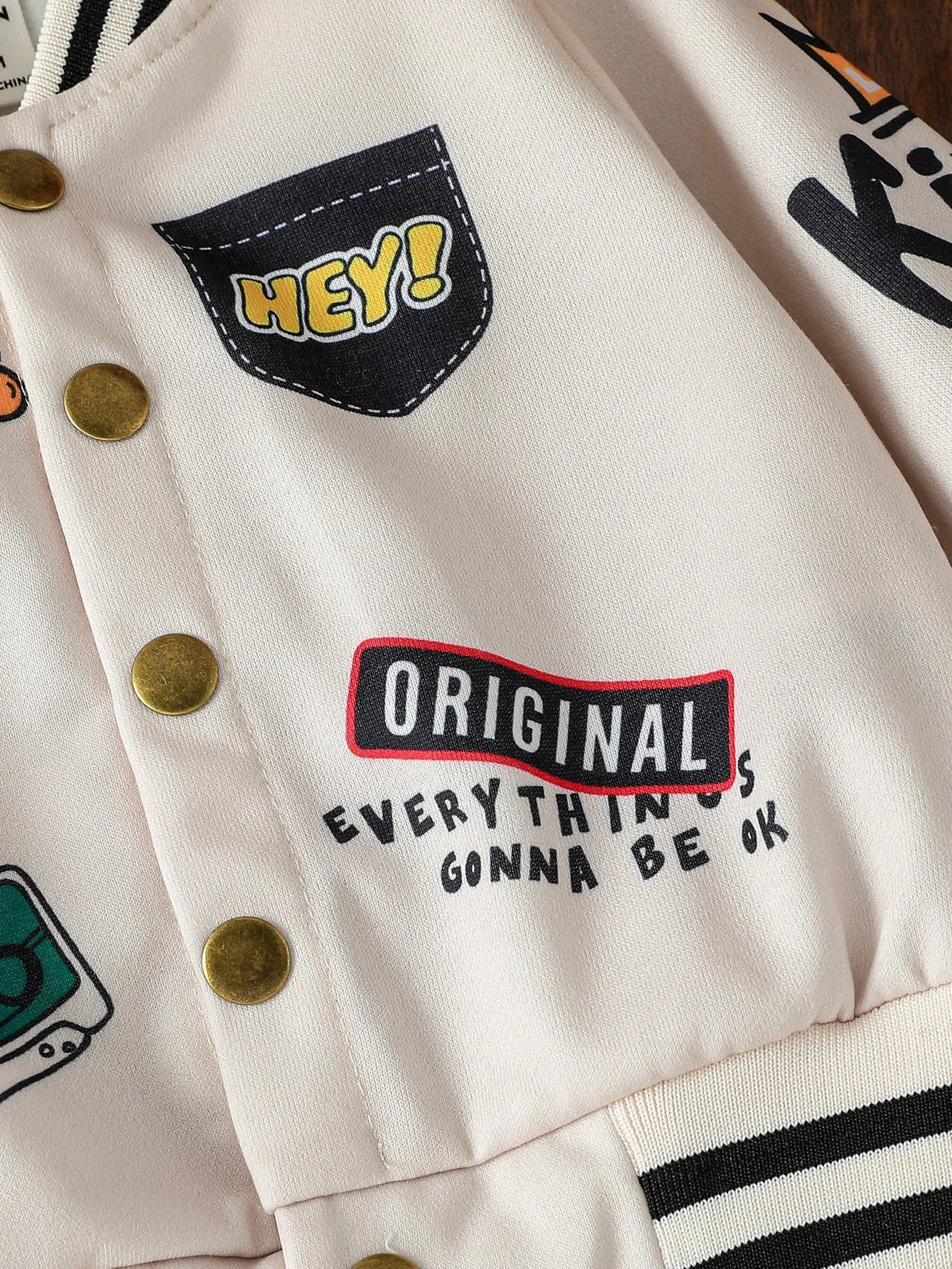 Baby Boys 2025 New Spring Autumn Baby Girls Boys Clothes Cartoon Letter Jacket Fashion Sports Costume Infant Sportswear For 1-3Y Good Vibrations