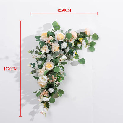 Artificial Flower For Wedding Welcome Sign Decoration Window Hall Exhibition Decor Photo Props Flower Backdrop Party Arrangement Good Vibrations
