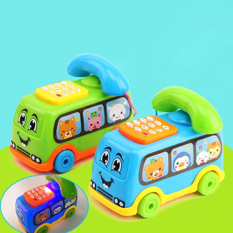 Baby Cartoon Music Car Children's Singing Phone Car Toy Educational Early Education Machine Toy Christmas Gift Random color Good Vibrations