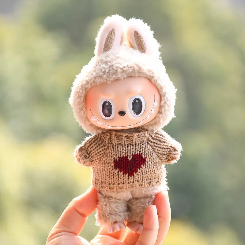 17cm Cute Mini Plush Doll'S Clothes Outfit Accessories For Korea Kpop Exo Labubu Idol Dolls Sweater Clothing DIY Kids Girl Gift Good Vibrations