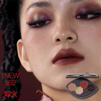 Girlcult 4 Color Eyeshadow Palette Shimmer Black Red Matte Chameleon Eye Shadow Vegan Halloween Make Up Sets Cosmetics Full Set Good Vibrations
