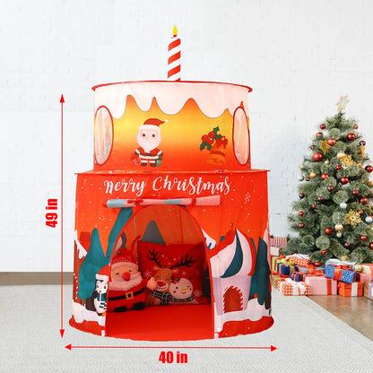 Cake Design Kids Play Tent Princess Castle Indoor Playhouse Foldable Portable Durable Fabric for Birthday Gifts Good Vibrations