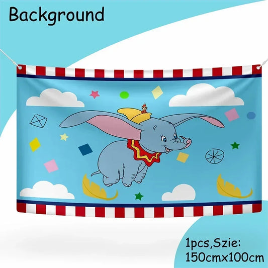 Dumbo Cute Birthday Party Decorations Tableware Kids  Cups Plates Tablewares Set Baby Shower Party Supplies for Children's Day Good Vibrations