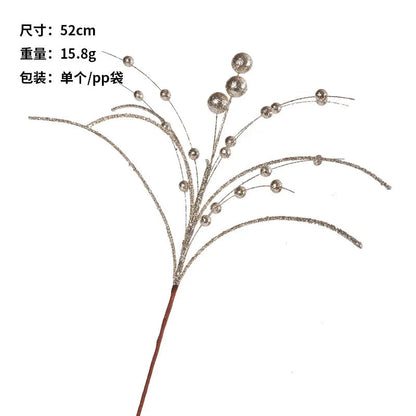 2026 Festival Party Decor Banquet Mini DIY Flower Branch for Halloween Christmas Thanksgiving Day Wedding Party Decorations 1pc Good Vibrations