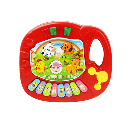 Baby Musical Toy with Animal Sound Kids Piano Keyboard Electric Flashing Music Instrument Early Educational Toys for Children Good Vibrations
