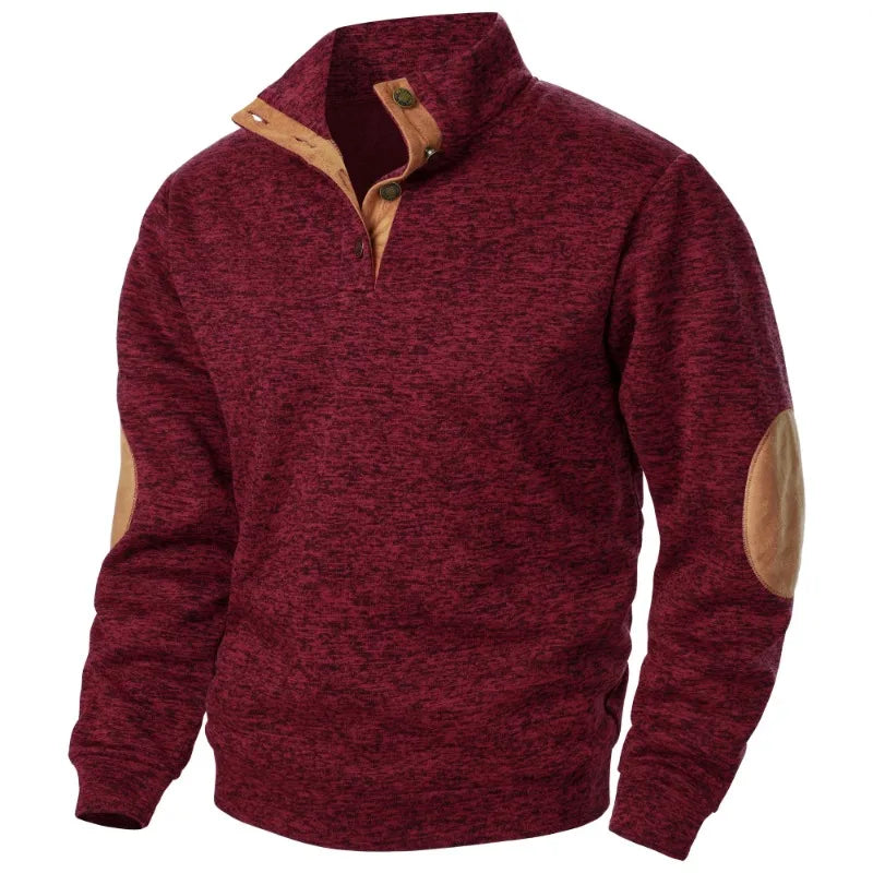 Men's Autumn Spring Stand Collar Long Sleeve Sweatshirts Top Casual Warm Pullover Outdoor Streetwear for Men Sport Riding Coats Good Vibrations