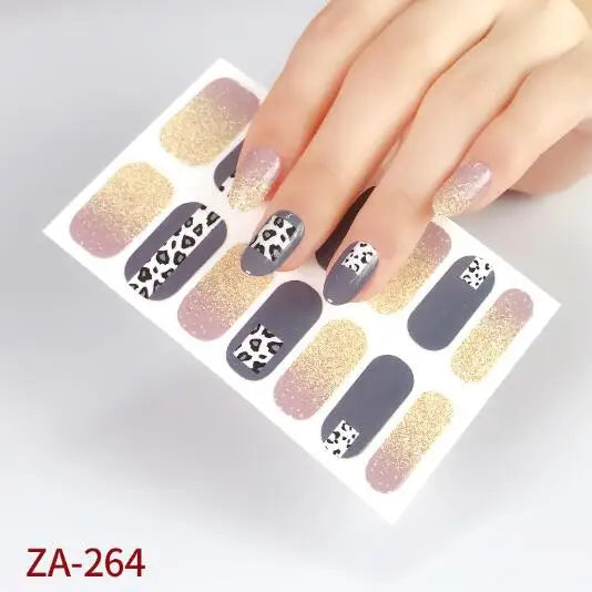 Nail Stickers DIY Decals For Nail Art Wraps Women Beauty Full Cover Nail Manicures Decorations Uñas Postizas Press On Nails Good Vibrations