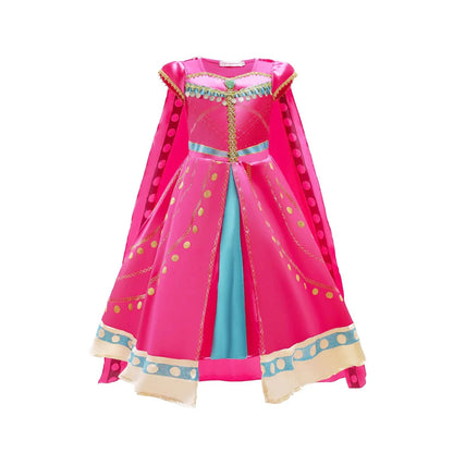 Jasmine Girls Aladdin Costume Halloween Princess Dress Kids Birthday Party Christmas Arabian Cosplay 4 5 6 7 8 9 10 Years Good Vibrations