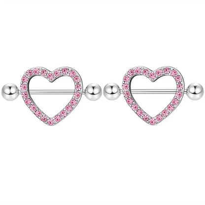 1Pair Green Butterfly Nipple Piercing Jewelry 14G Pink Heart Nipple Rings for Women Flower Nipple Piercing Barbell Pezon Mujer Good Vibrations Adult Super Store