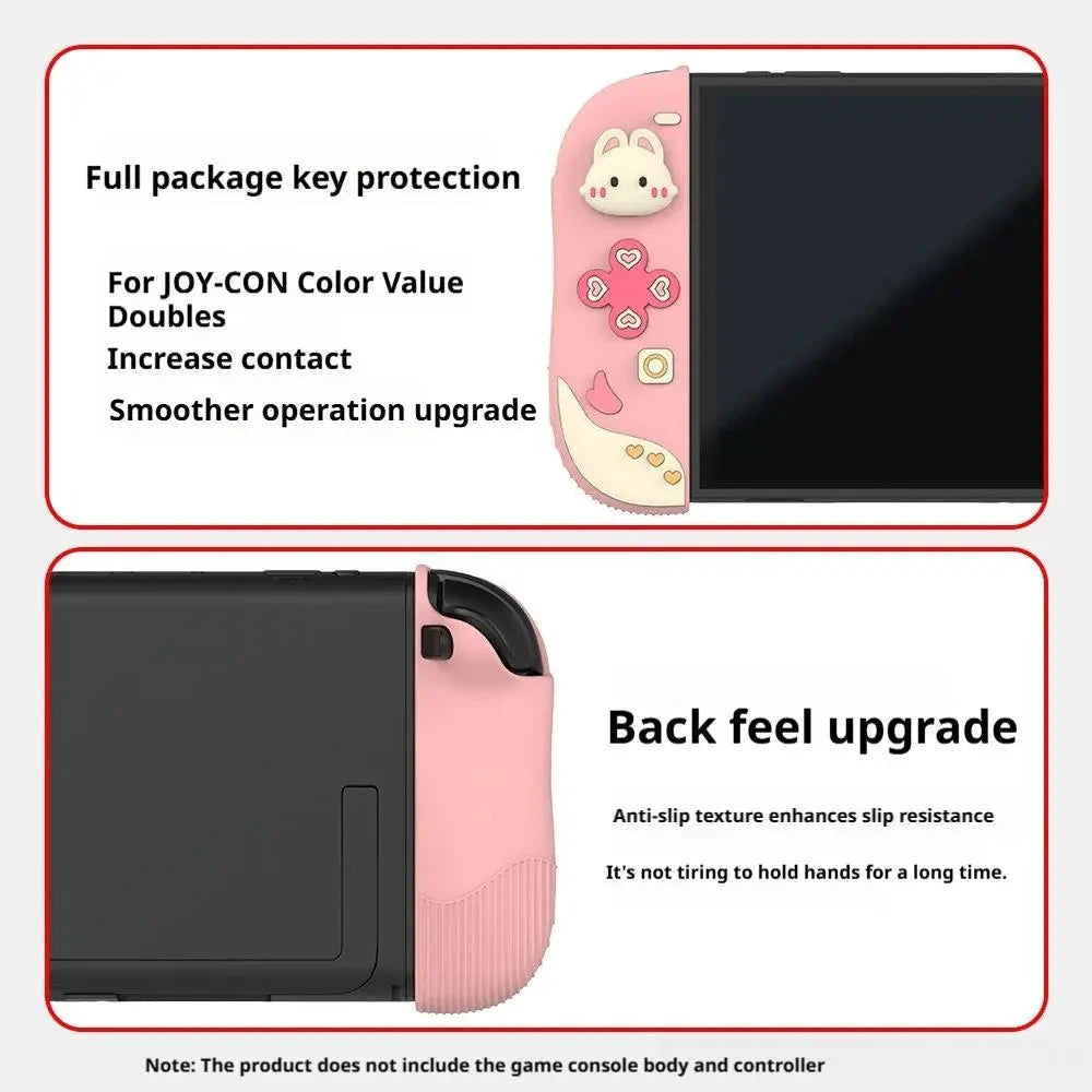 Game Console Protective Case Cute Silicone Case for Switch 2 Anti-shock Hard Case Bag Split Protective Cover Rocker Cap Good Vibrations