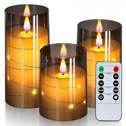 Electronic candles LED candles for home decoration LED light strips with remote control LED glass candles Christmas wedding part Good Vibrations