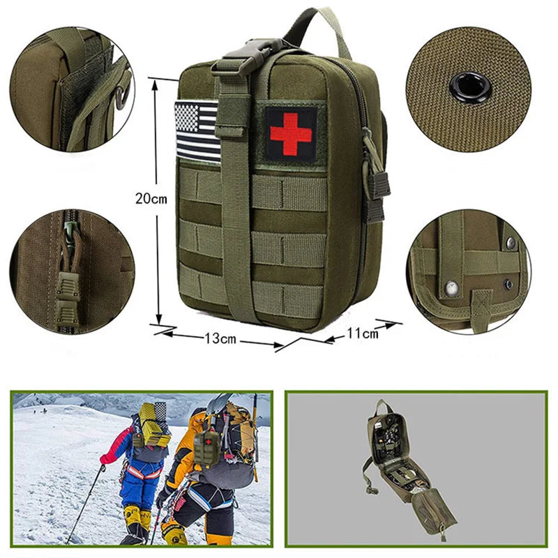 Survival First Aid Kit Survival Full Set Molle Outdoor Gear Emergency Kits Trauma Bag Camping Hiking IFAK Adventures Bag Good Vibrations