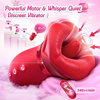 Rose Tongue licking Sucking Vibrator Adult Toy for Women Sexual Magic Massager Clit Nipple Stimulator Female Sex Toys Good Vibrations Adult Super Store