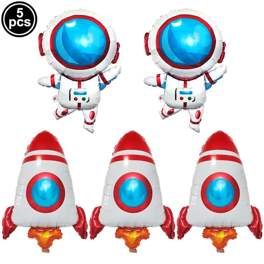 4D Standing Astronaut Spaceman Balloons Rocket Foil Balloons Kids Toys Baby Shower Outer Space Themed Birthday Party Decorations Good Vibrations