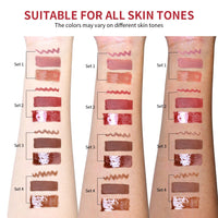 Lip Combo Matte Lipstick + Lip Liner Pen Lip Gloss Set Hydrating Matte Waterproof Long Lasting Lip lipstick set Lip Makeup Set Good Vibrations