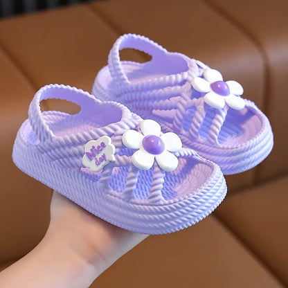 2025 New Children's Slippers Summer Girls and Boys Bathroom Home Anti slip Beach Shoes Soft Soled Baby Sandals Good Vibrations