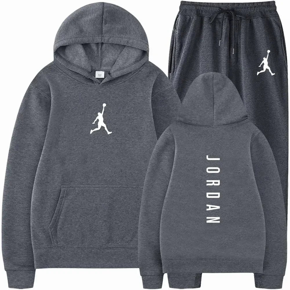 Men's 2025 high-quality sportswear sweatshirt + sweatpants, fashionable sportswear sweatshirt set for spring and autumn Good Vibrations