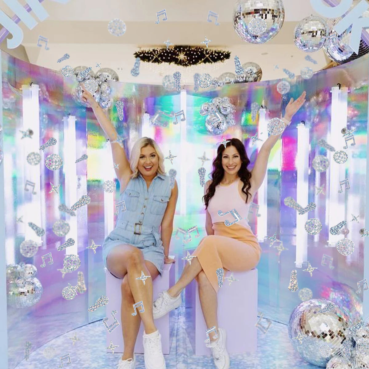 1 Set Disco-Themed Confetti & Glitter Disco Ball Party Decorations — Ideal for Disco, Birthday, and Music-Themed Parties Good Vibrations